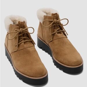 🆕Eileen Fisher Kenille Sport Suede Wedge Bootie Size 6.5